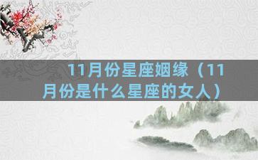 11月份星座姻缘（11月份是什么星座的女人）