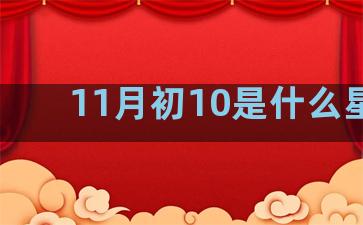 11月初10是什么星座