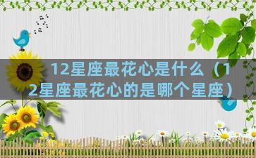 12星座最花心是什么（12星座最花心的是哪个星座）