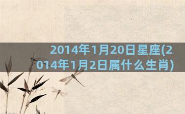 2014年1月20日星座(2014年1月2日属什么生肖)