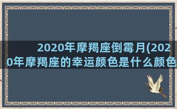 2020年摩羯座倒霉月(2020年摩羯座的幸运颜色是什么颜色)