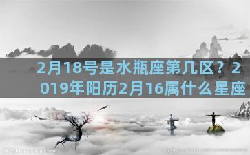 2月18号是水瓶座第几区？2019年阳历2月16属什么星座