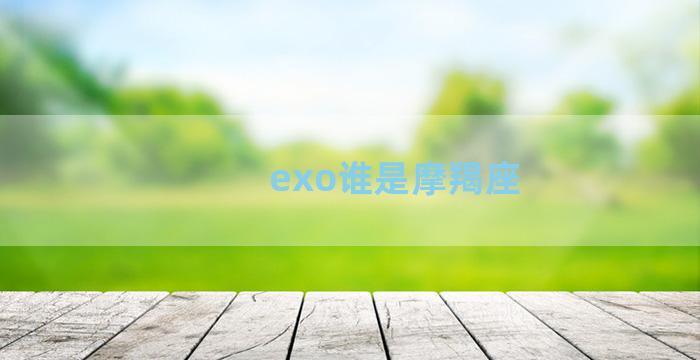 exo谁是摩羯座