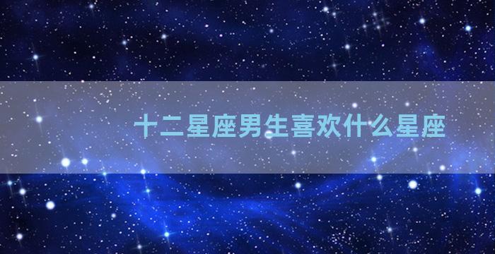 十二星座男生喜欢什么星座