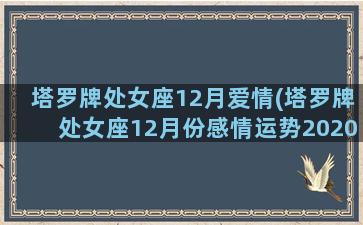 塔罗牌处女座12月爱情(塔罗牌处女座12月份感情运势2020)