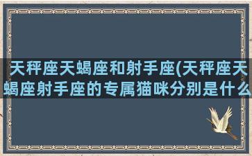 天秤座天蝎座和射手座(天秤座天蝎座射手座的专属猫咪分别是什么)