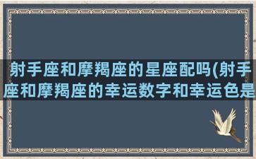 射手座和摩羯座的星座配吗(射手座和摩羯座的幸运数字和幸运色是什么)