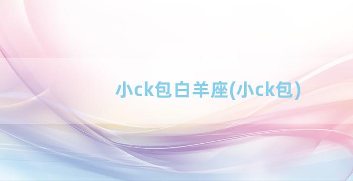 小ck包白羊座(小ck包)