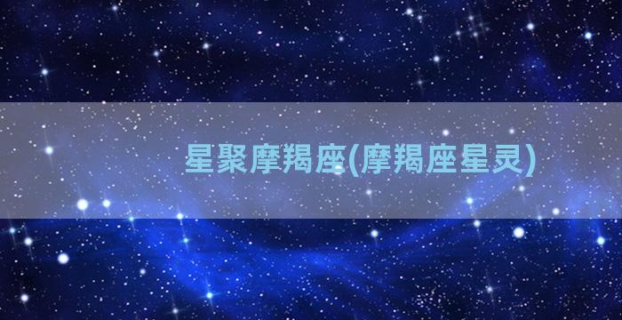 星聚摩羯座(摩羯座星灵)