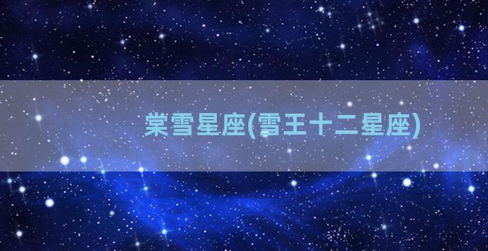 棠雪星座(雪王十二星座)