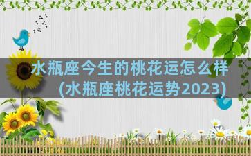 水瓶座今生的桃花运怎么样(水瓶座桃花运势2023)